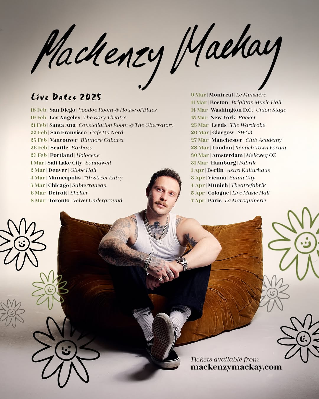 MacKenzy MacKay Tour Poster 2025